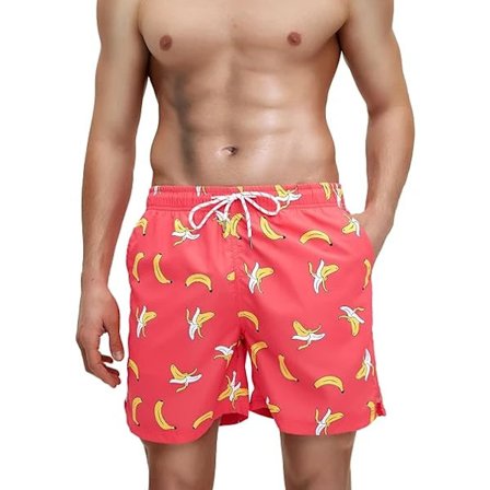 Badeshorts Herre, Hurtigtørrende Badebukser Herre, Åndbare Boardshorts til Mænd Drenge, Herre Badeshorts & Trunks, med Meshfor Lommer