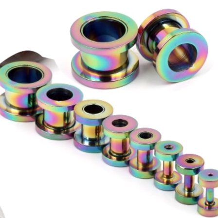 Blanda (2-10mm) piercing rostfritt stål örat tunnel