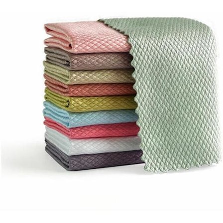 10-pack multifunktionella mikrofiberrengöringsdukar för kök, bil, badrum, hemmakontor 30x40CM, slumpmässig färg