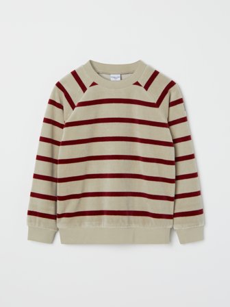 Collegegenser stripet - 86 - barneklær - beige - Polarn O. Pyret