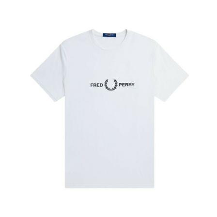 Fred Perry Graphic Branded T-Shirt Hvid, Herre T-shirts