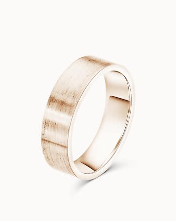Wedding Ring Frank with Matte Surface 18K Rose Gold - Wedding Rings from Vanbruun