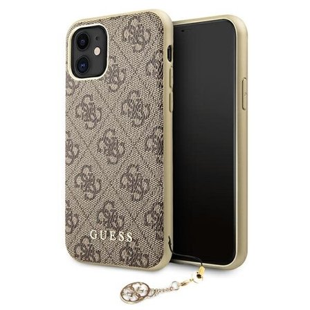 Guess GUHCN61GF4GBR iPhone 11 6,1" / Xr brunt/brunt hårt fodral 4G Charms Collection