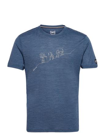M Hiking Tee T-shirt Blå Super.natural