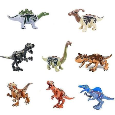 8 kpl Tyrannosaurus Rex, Brontosaurus, Spinosaurus Brachiosaurus, pedagogiset kokoamislelut lapsille
