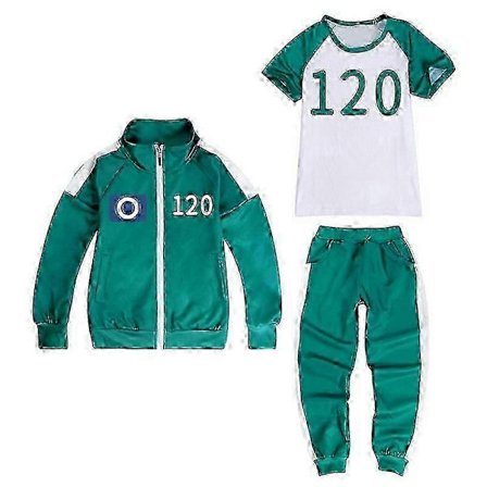 Squid Game 2 Spillere Cosplay Kostyme Treningsdress Komplett Klesett-WELLNGS