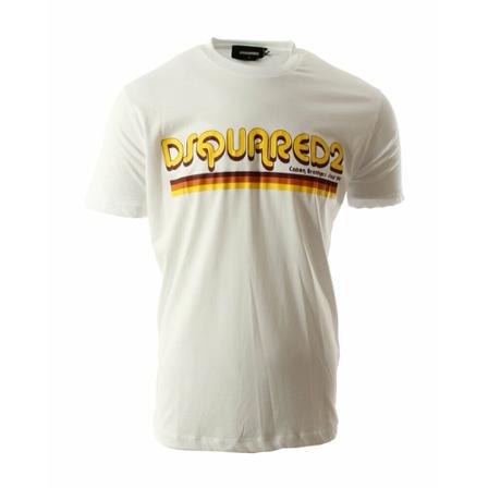 Dsquared2, Dsquared 2 T-shirt Biały, Mężczyzna, Rozmiar: S