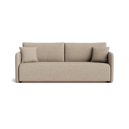 Firenze 3 personers sovesofa, opbevaring - Aragon Grå/beige - 220x100x88cm - Inkl. 2 pyntepuder & 198x145cm sovemål