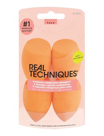 Real Techniques Real Techniques 4 Miracle Complexion Sponges - Orange - ONE SIZE