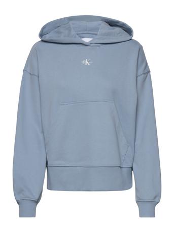 Micro Monologo Hoodie Hoodie Blå Calvin Klein Jeans