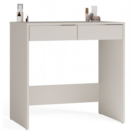 Skrivbord Marina 2S med 2 lådor och lås – modern design utan handtag | Färg: Kashmir Beige | 81x50x80 cm