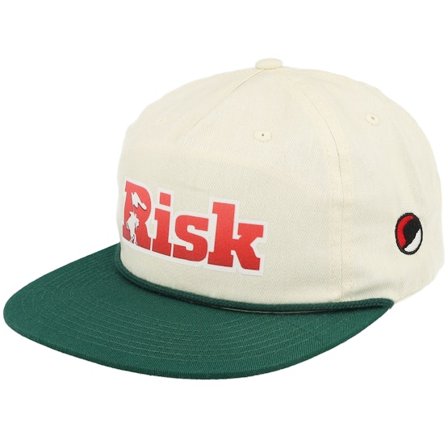 Risk - Vit snapback Keps - Risk Ivory/Light Forest Rope 5-panel Snapback @ Hatstore