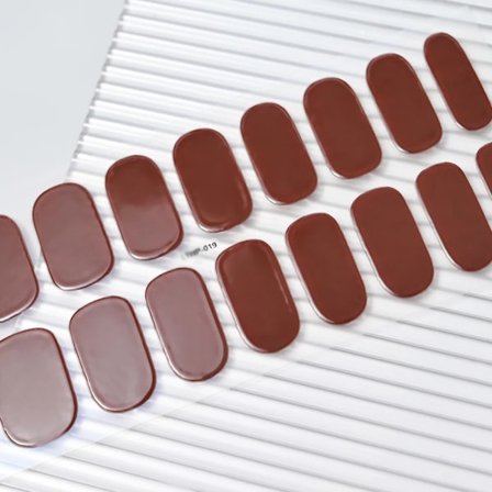 16 Tips Semi-Härdade Gel Nagelstickers Ren Färg UV/LED Lampa Gel Nagellack Wraps Långvarig Full Täckning Gel Sticker Nageldekoration##