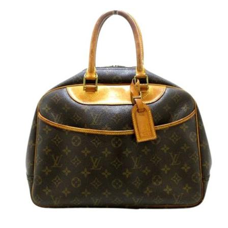 Louis Vuitton Vintage Pre-owned Canvas Deauville Brun, Dame Vintage Tasker, Størrelse: ONE Size