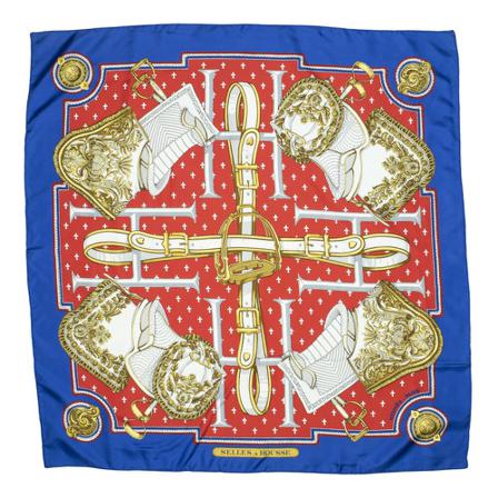 Hermès Vintage, Pre-owned Scarf Blauw, Dames, Maat:ONE Size
