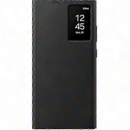 Galaxy S23 Ultra Smart View -lompakkokotelo, musta suojakotelo