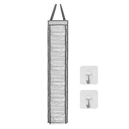 Vægmonteret vinylrulleholder med 2 kroge, vinylopbevaringsorganisator med 24 rum, vinyl S CLD