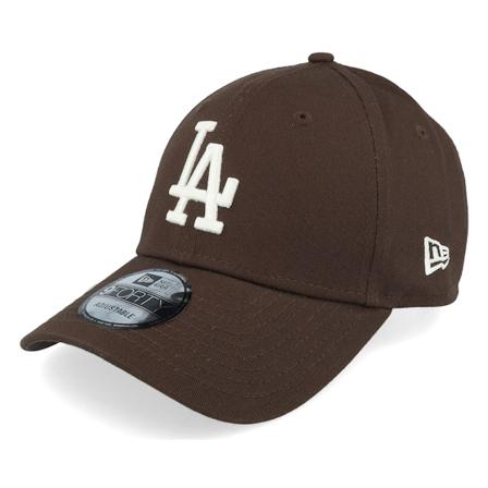 New Era - Los Angeles Dodgers League Essential 9FORTY Brown/White Adjustable Adjustable Brown Cap - MLB @ Hatstore