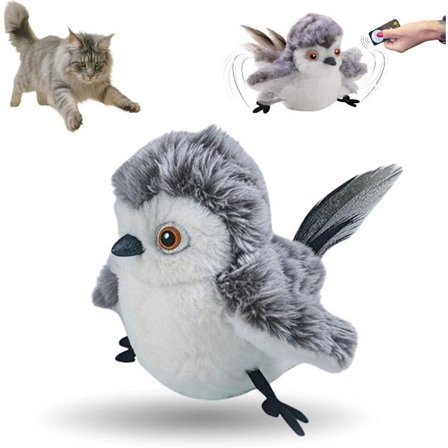 ING Interaktiv katteleke Justerbare lydeffekter Katteleke Bevegelige vinger Med fjernkontroll USB-lading Inneholder kattemynte for bruk Stimulerer en 