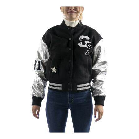 Guess, Zip-throughts Sweatshirt Zwart, Dames, Maat:S