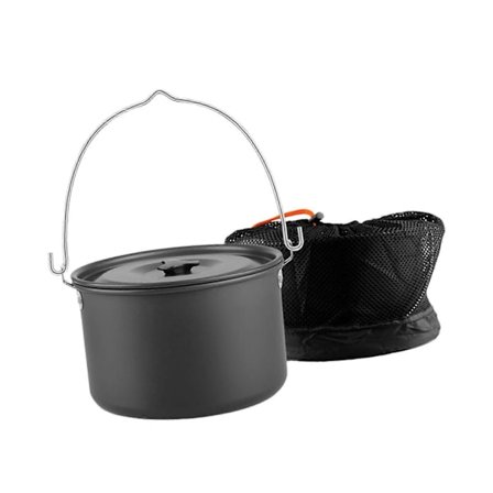 Riippuva Kattila Nuotiolle Lämmitykseen Retkeilyyn Piknikille Matkailijoille Tutkijoille