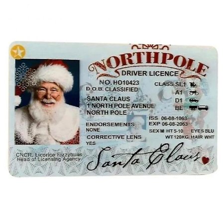 Julkort 2023 Tomte Flygcertifikat Julafton Körkort Julgåva Till Barn Juldekoration