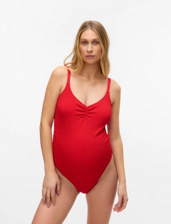 Mamalicious Mlnaomi Hc Swimsuit - Red - M