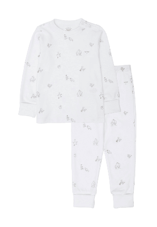 Livly Geese 2 Piece Set Pyjamas Unisex Vit 122