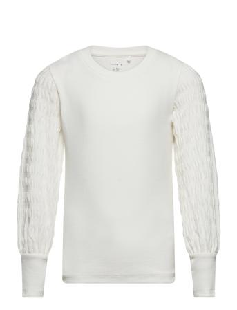 Nkfnotalia Ls Slim Top Tops T-shirts Long-sleeved T-shirts White Name It