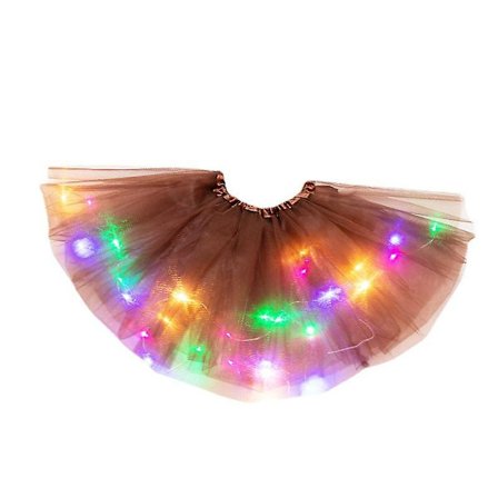 Led Glowing Light Flower Princess Tutu Skirts Fairy Costume For Girl Light Up Skirt Glow Headband Wedding Party Costume Cosplay