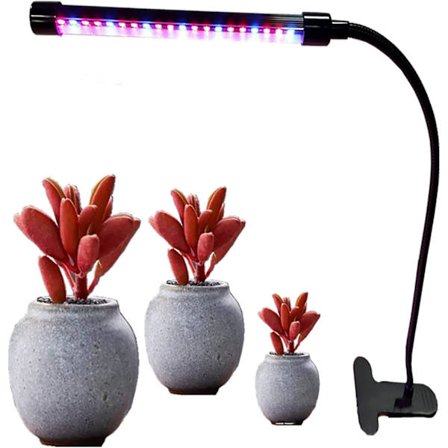 10W växtlampa för inomhusodling LED fullspektrum med 3/9/12H timer 3 typer av läge 10 typer