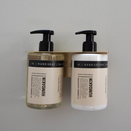 Humdakin Veggfeste til såpeflasker Dobbel_Messing