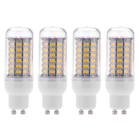 4X GU10 10W 5730 SMD 69 LED-lampor LED Majslampa Energibesparande 360 Grader 200-240V Varmvit