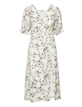 Anf Womens Dresses Knälång Klänning Vit Abercrombie & Fitch