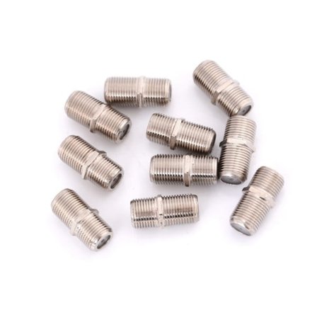 10 stk aluminium legering snedker tønder stik F stik kobling adapter