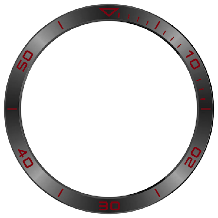 Garmin Tactix 8 Solar Bezel: Sort & Rød Stål Opgradering