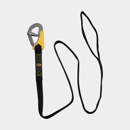 Veiligheidslijn Lalizas Safety Line Life-Link Single, stijf, 1.5 meter, ISO 12401, met 1 veiligheidshaak & oog