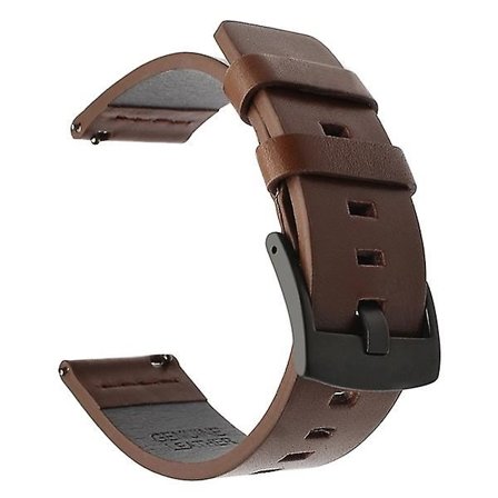 24mm Äkta Läder Klockarmband för Sony Smartwatch 2 SW2/Suunto Traverse/Seiko SUN059 etc. (LGL)