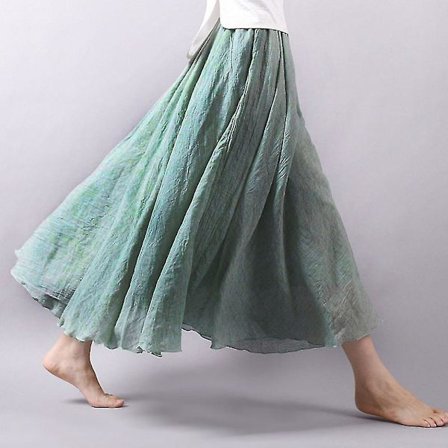 Kvinners Tulle Skjørt Elastisk Midje Mesh Lang Kjole