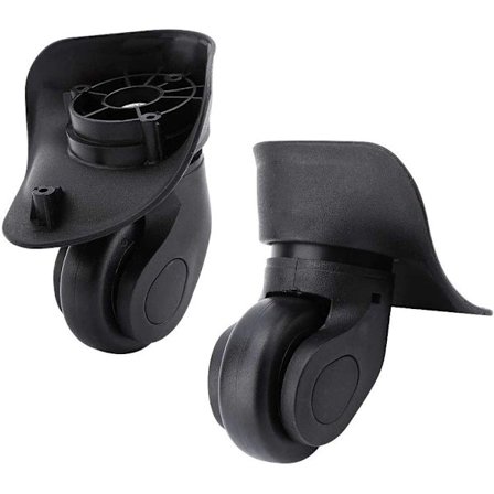 Bagagebyte Spinner Hjul Resväska Reservhjul Slitstarkt Gummi Tyst Hjul (Svart)(2st)