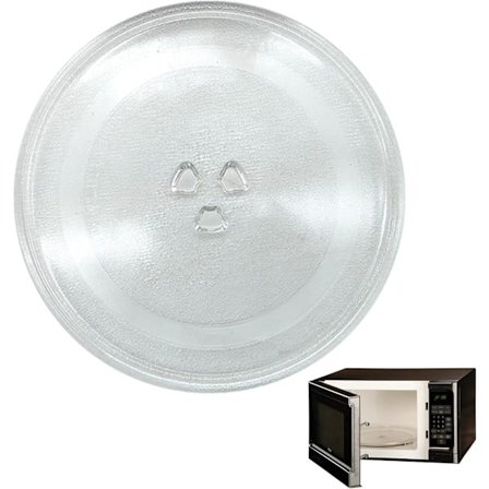 Mikrobølgeovn dreieskive, mikrobølgeovn glassdreieskive, mikrobølgeovn tilbehør glassdreieskive med 3 knotter, egnet for runde mikrobølgeovner.