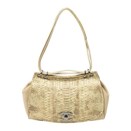 Chanel Vintage Pre-owned Shoulder Väska beige, Dam Vintage Väskor, Dam, Storlek: ONE SIZE