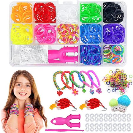 Loom Ribbon Set, Loom Tape Set, DIY Rubber Band Set, 600 + Loom Tape Tillbehör,