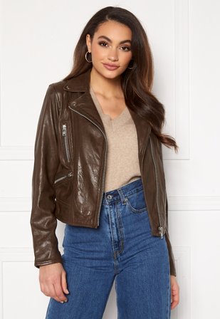 JOFAMA Kaley Leather Biker Brownie Klær