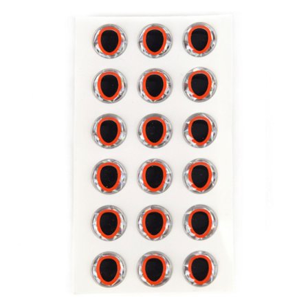 Epoxy Eyes 11,0 mm oval double - Black/Silver