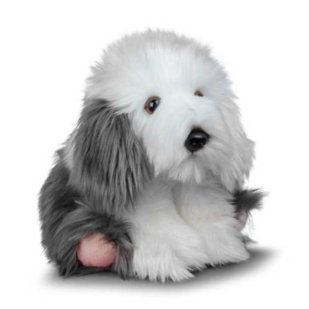 Animigos Bamsebjørn / Plysdyr - Hyrdehund Hund Grey