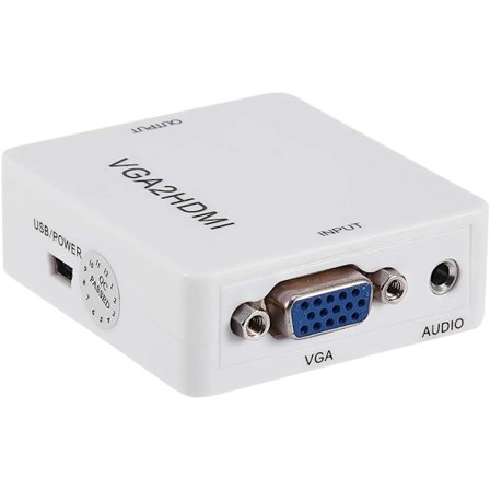 Vga till hdmi-omvandlare sladdkonverterare Mini Vga till hdmi-omvandlare 1080P Vga2Hdmi-adapter för PC Laptop Dvd till Hdtv-projektor