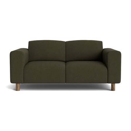 Toledo 2-Sitzer-Sofa in Loop Grün, minimalistisch & stilvoll, 172cm Breite, 56cm Sitztiefe, bequeme Polsterung für hohen Sitzkomfort, modern
