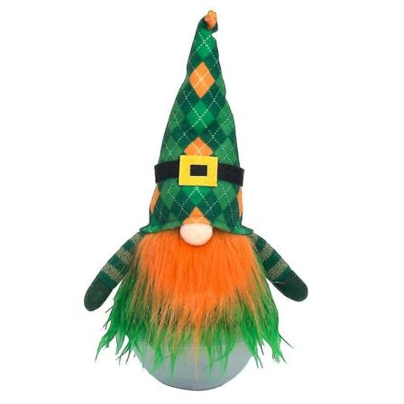 St. Patricks Day Gnome Plysj Elf Dekorasjoner, Hjemmebord Ornament, En Hy