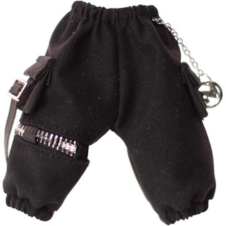 Ob11 dockkläder, 4,5 tum trendiga coola kedjor arbetsbyxor Molly dockkläder, söta 1/12 B